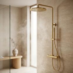 aquanello-eternal-thermostatic-shower-column-30cm-rain-shower-gold